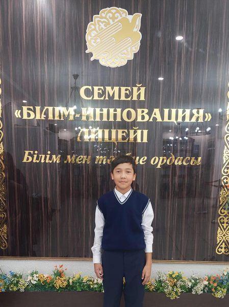 "Жарқын болашақ" республикалық қазақ тілі олимпиадасының облыстық кезеңінде 7 сынып оқушысы Қайпхан Әлинұр қатысып, сертификатқа ие болды